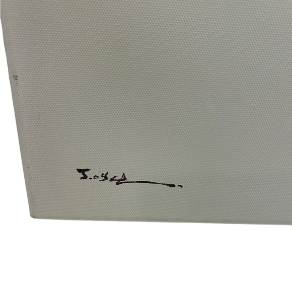 Colorful Giraffe Painting Print on Wrapped Canvas Pure White Background - Picture 3 of 11